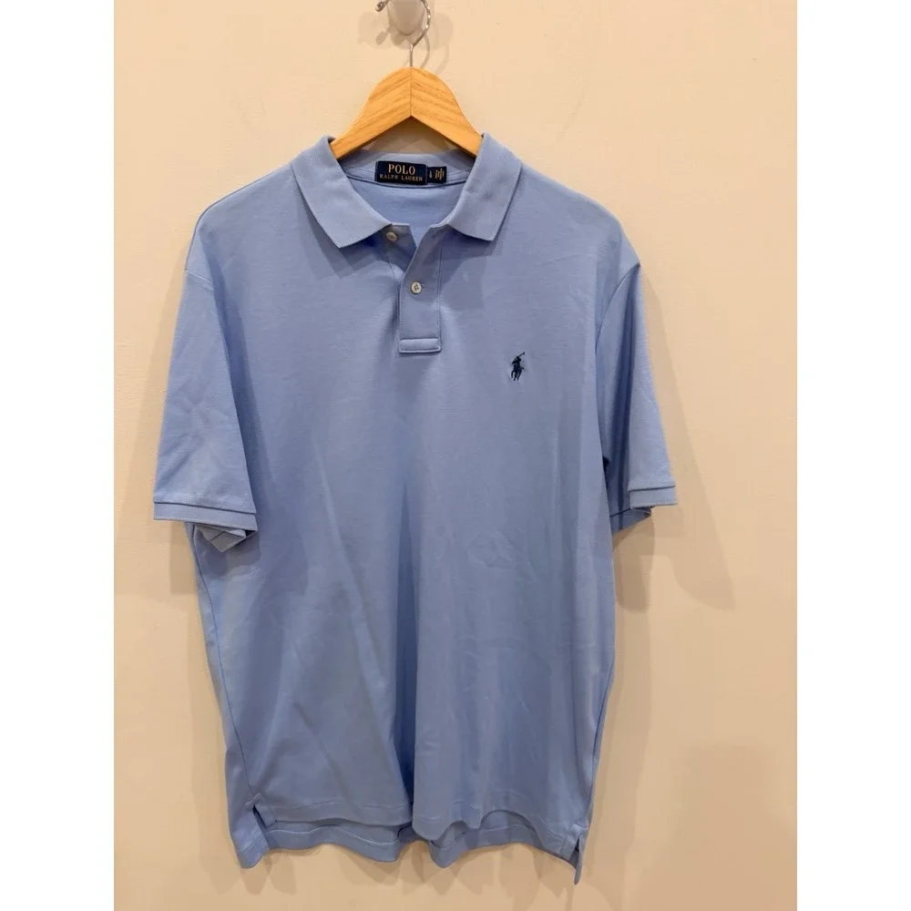 Polo Ralph Lauren Men's Large Blue Polo Shirt Short Sleeve NWOT